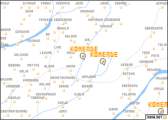 map of Komende