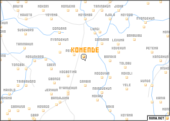 map of Komende