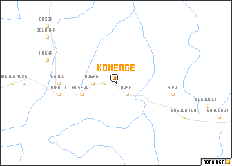 map of Komenge