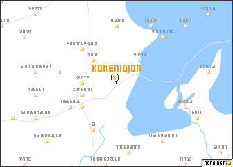 map of Koménidion