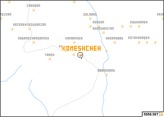 map of Komeshcheh