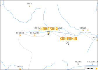 map of Komeshia