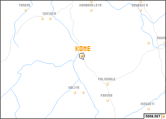 map of Komé