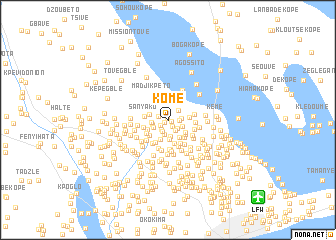 map of Komé