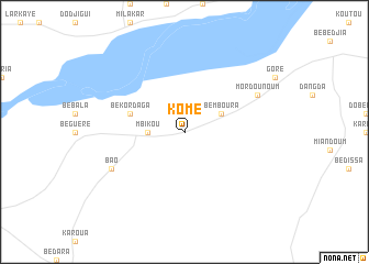 map of Komé