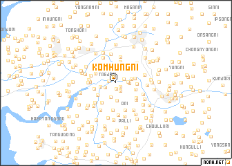 map of Kŏmhŭng-ni