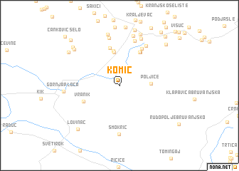 map of Komić