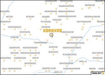 map of Komiékro