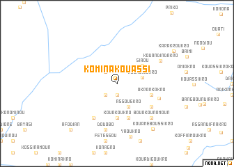 map of Komina-Kouassi