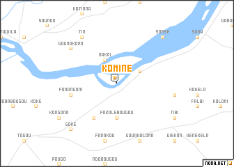 map of Kominé