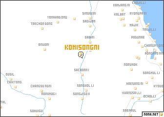 map of Komisŏng-ni