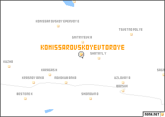 map of Komissarovskoye Vtoroye