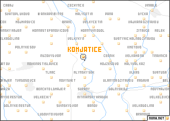 map of Komjatice