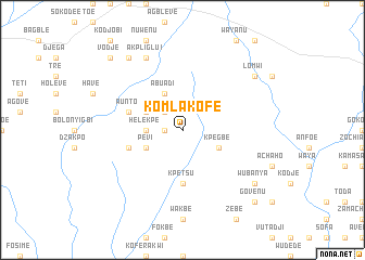 map of Komlakofe