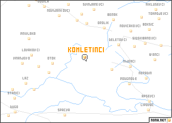 map of Komletinci