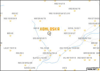 map of Komlóska