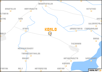 map of Kömlő