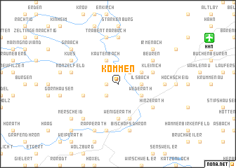 map of Kommen