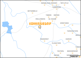 map of Kommissiedrif