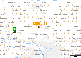 map of Kömmlitz