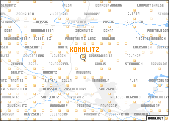 map of Kömmlitz