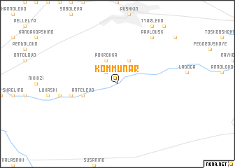 map of Kommunar