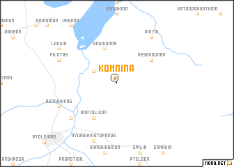 map of Komniná