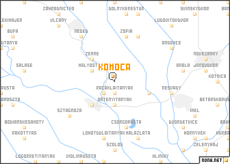 map of Komoča