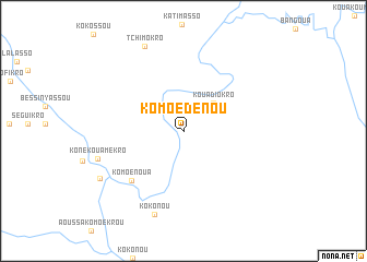 map of Komoé-Dénou