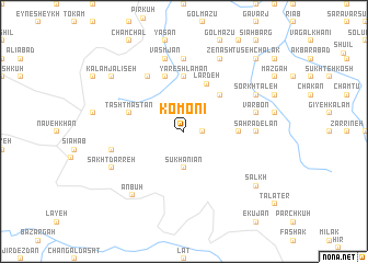 map of Komonī