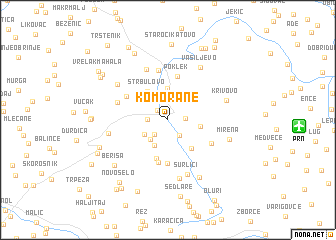 map of Komorane