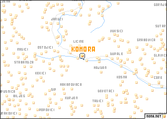 map of Komora