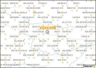 map of Komorna