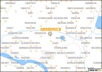 map of Komornica