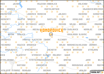 map of Komorovice