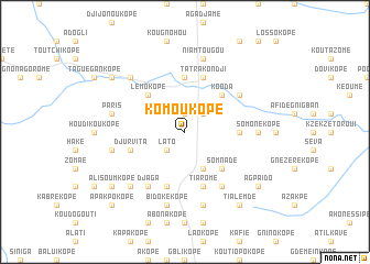 map of Komoukopé