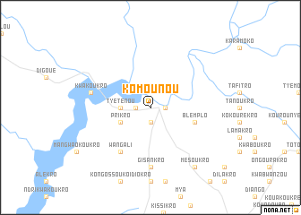 map of Komounou