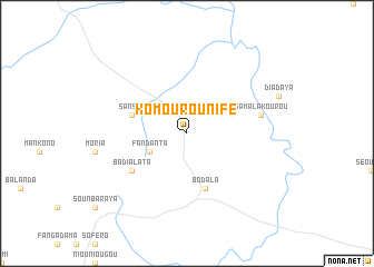 map of Komourounifé