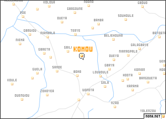 map of Komou