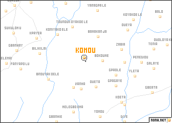 map of Komou