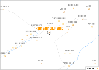 map of Komsomolabad