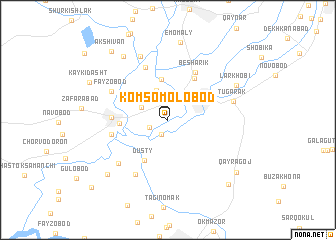map of Komsomolobod