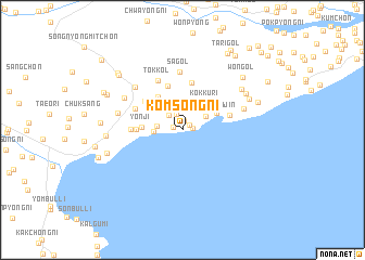 map of Komsŏng-ni