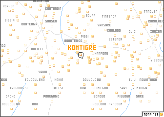 map of Komtigré