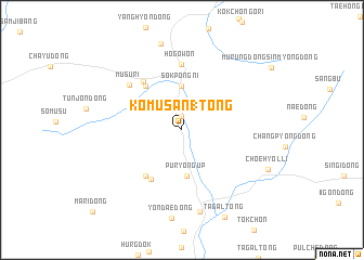 map of Komusan 1-tong