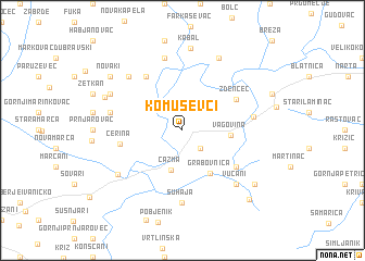 map of Komuševci