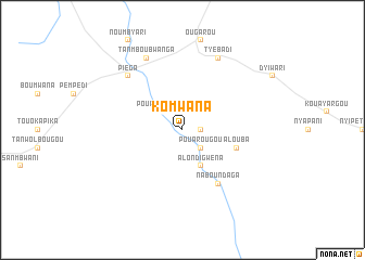 map of Komwana