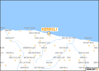 map of Konaklı