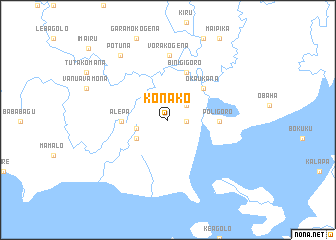 map of Konako