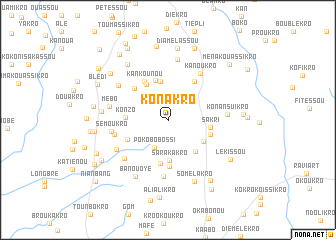 map of Konakro